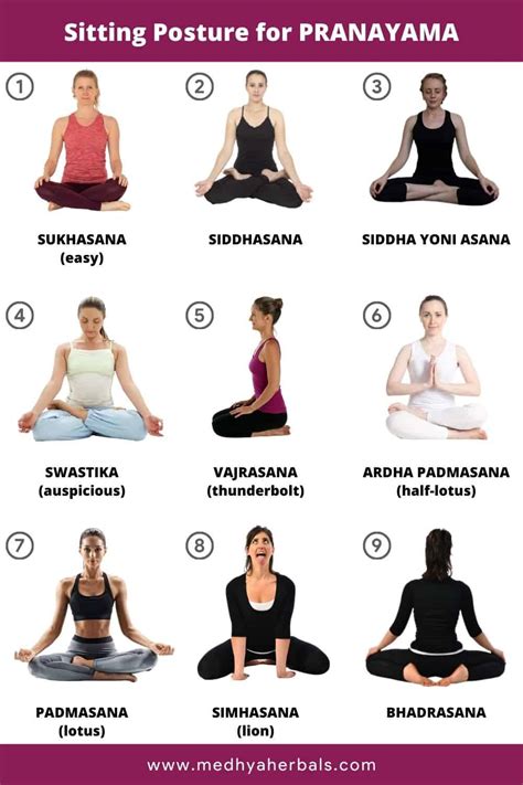 types of pranayama with pictures